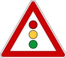 traffic sign with traffic light