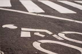 drawing a cyclist on the road
