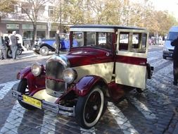 car on the street in warsaw