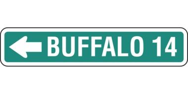 buffalo 14 road sign