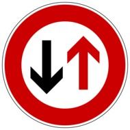 sign give priority to traffic