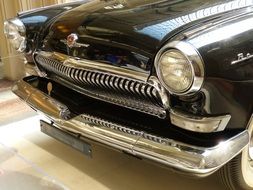 grille of vintage car in Moscow