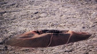 crater on a volcano