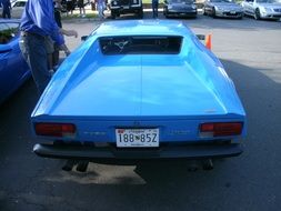 cool blue retro car