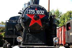 Vintage train on a railway