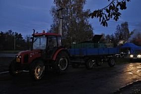 Tractor in the morning