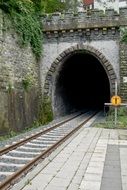 railway track to the tunnel