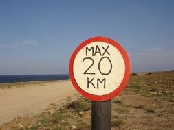 speed limit road sign