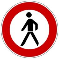 no traffic sign for pedestrians