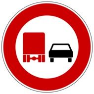 prohibitory sign overtaking freight