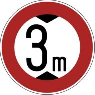 road sign height ban 3M