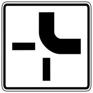 traffic sign turning strip