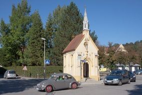 traffic near the chapel in germany