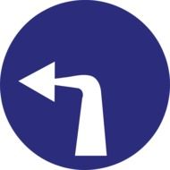 turn left arrow sign drawing