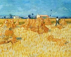 Harvest in Provence, painting by vincent van gogh