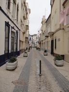 empty narrow street in portugal