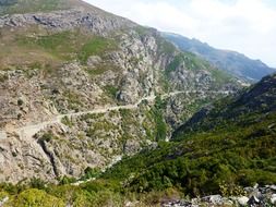 coastal road in corsica
