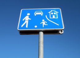 blue road billboard