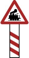 railway crossing sign