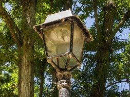 Old street lamp in the street