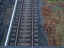 top view of the railroad tracks