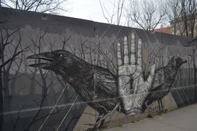 grey graffiti in Vienna, Austria