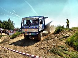 blue lorry