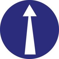 arrow on road signs in Germany