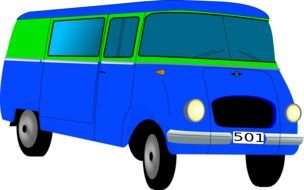 blue bus drawing for travel