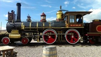 Side view of an old train