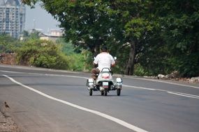 scooter on a city street