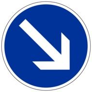 road sign with down arrow