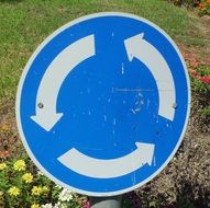 picture of the blue road sign