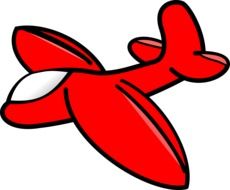 Red plane clipart