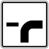 turn the main road to the right