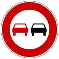 clipart of prohibition of vehicle overtaking icon