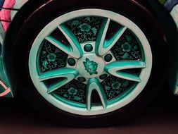 Beautiful Porsche car's wheel