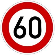 speed limit of 60 kilometers