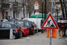 street signs in town, germany, berlin