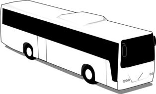 white bus drawing