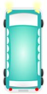 Top of the colorful van clipart