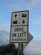 sign road drive on left drawing
