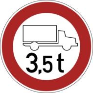 truck traffic restriction sign