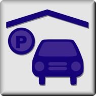 indoor parking, symbol