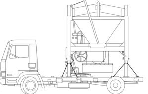 cement truck drawung