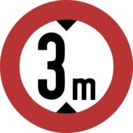 vehicle height restriction sign