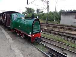 historic vehicle on a narrow-gauge railway