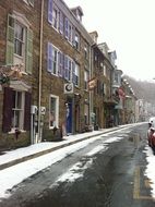 city street in winter