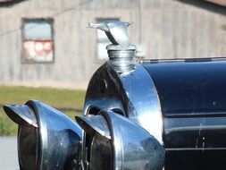 classic vintage car with chrome details