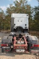 truck iveko rear view